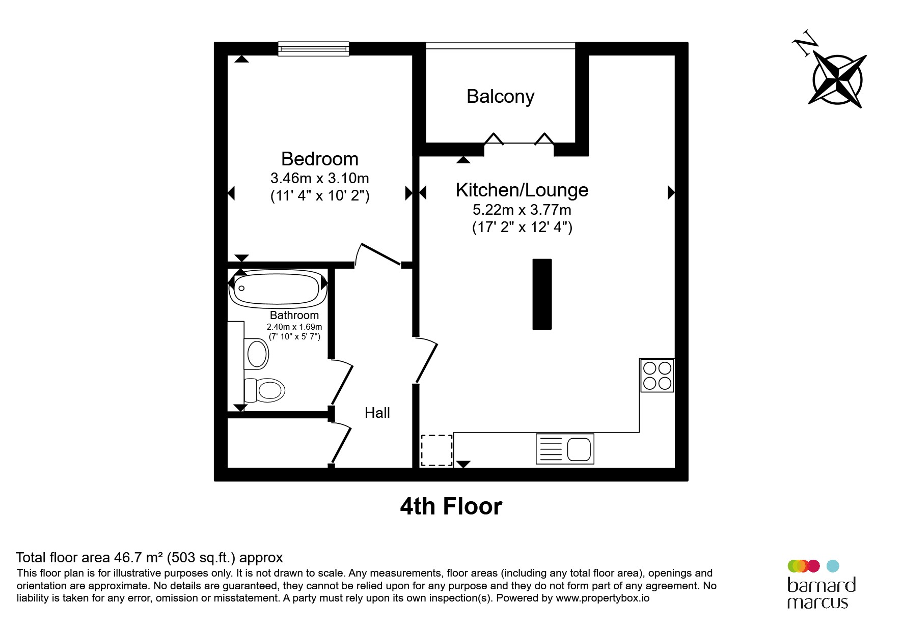 Apartment 13, 6, Hardwicks Square, London floorplan