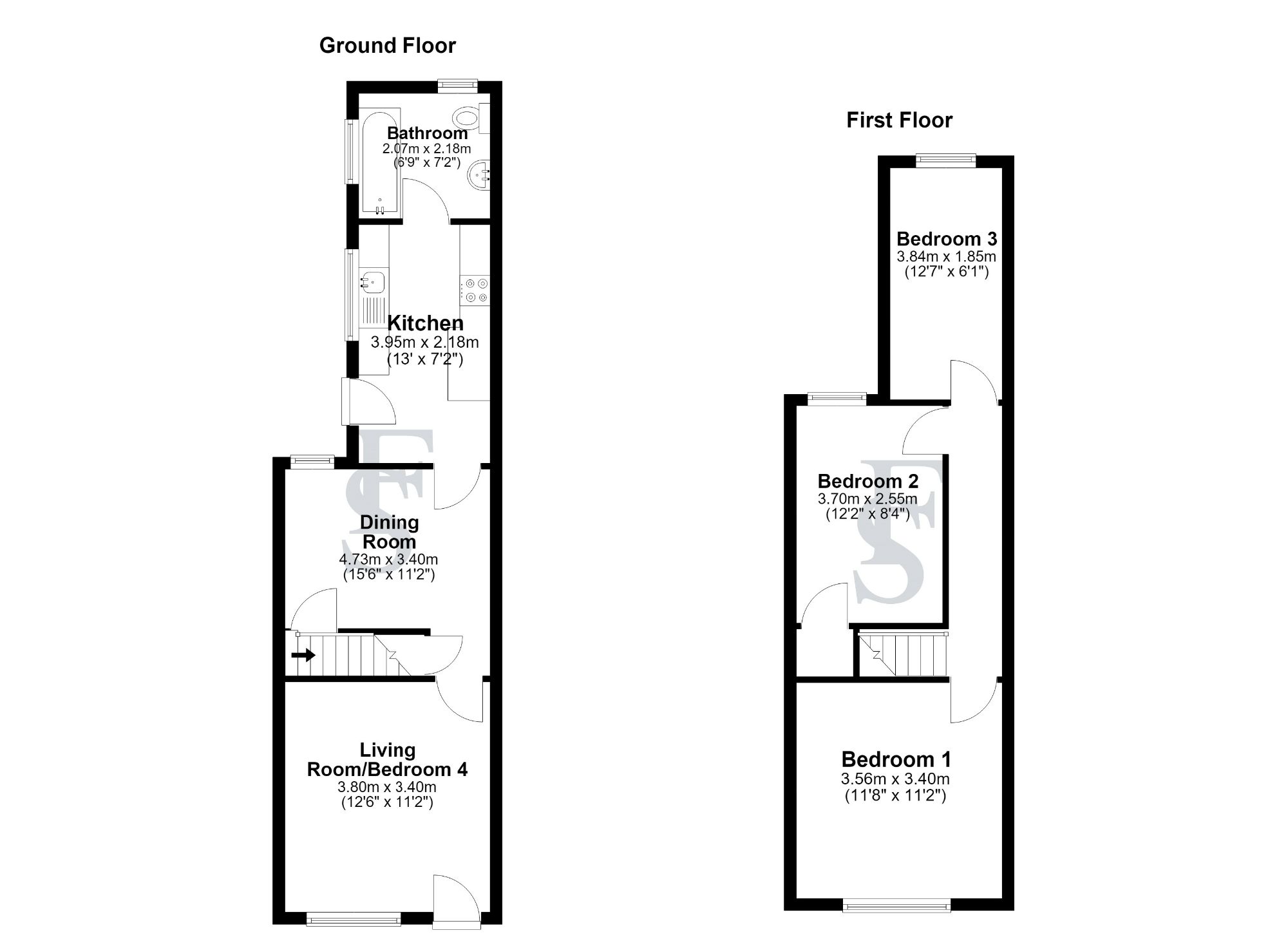 49 Bruce Street, Leicester floorplan