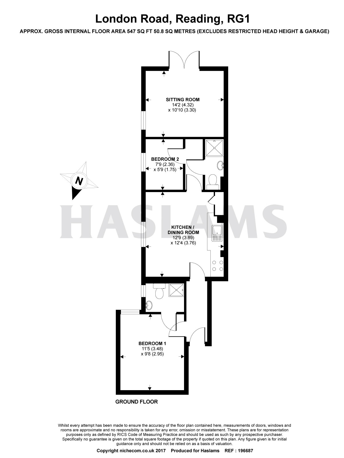 2 Bedrooms Flat to rent in London Road, Reading RG1