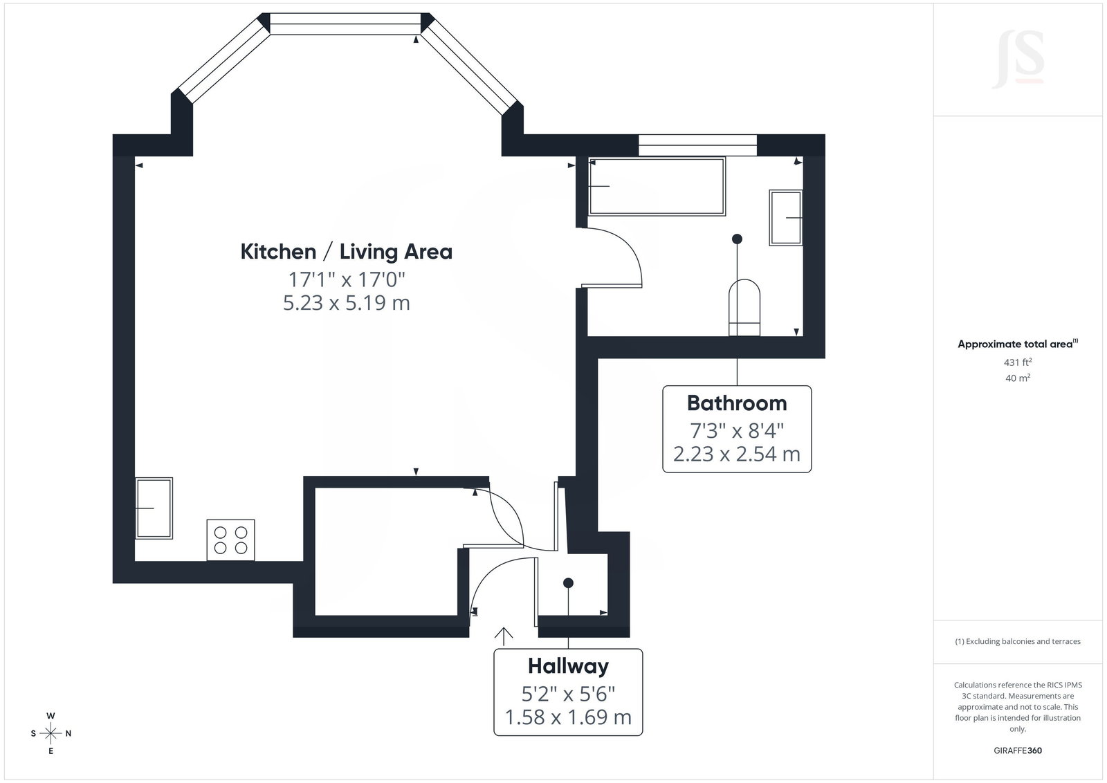 10 Amberley Court, 22 Second Avenue, Hove floorplan
