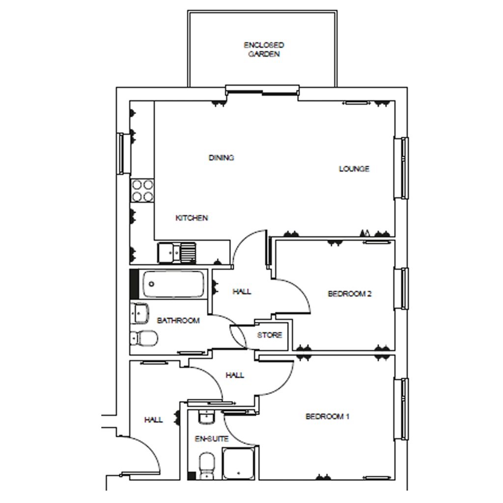 2 Bedrooms Flat for sale in 