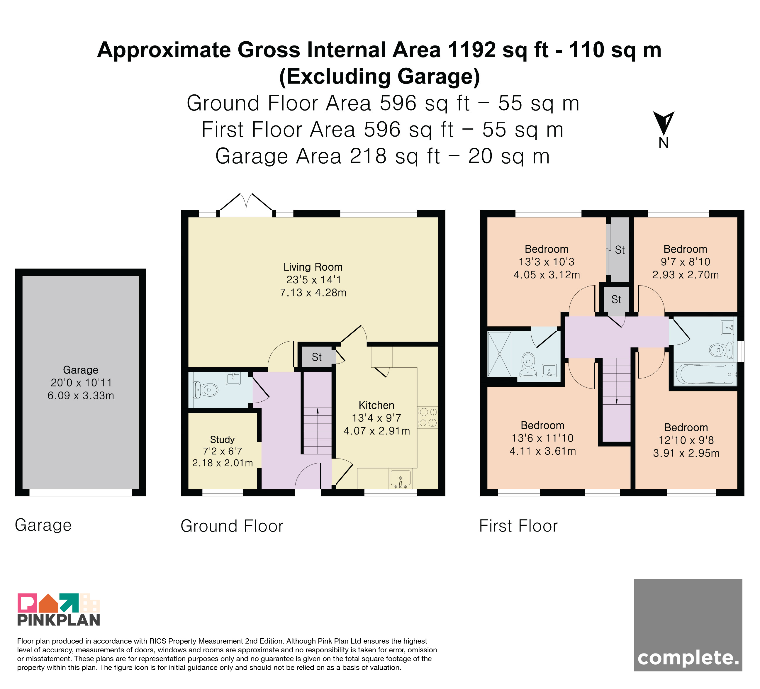 55, Shareford Way, Exeter floorplan