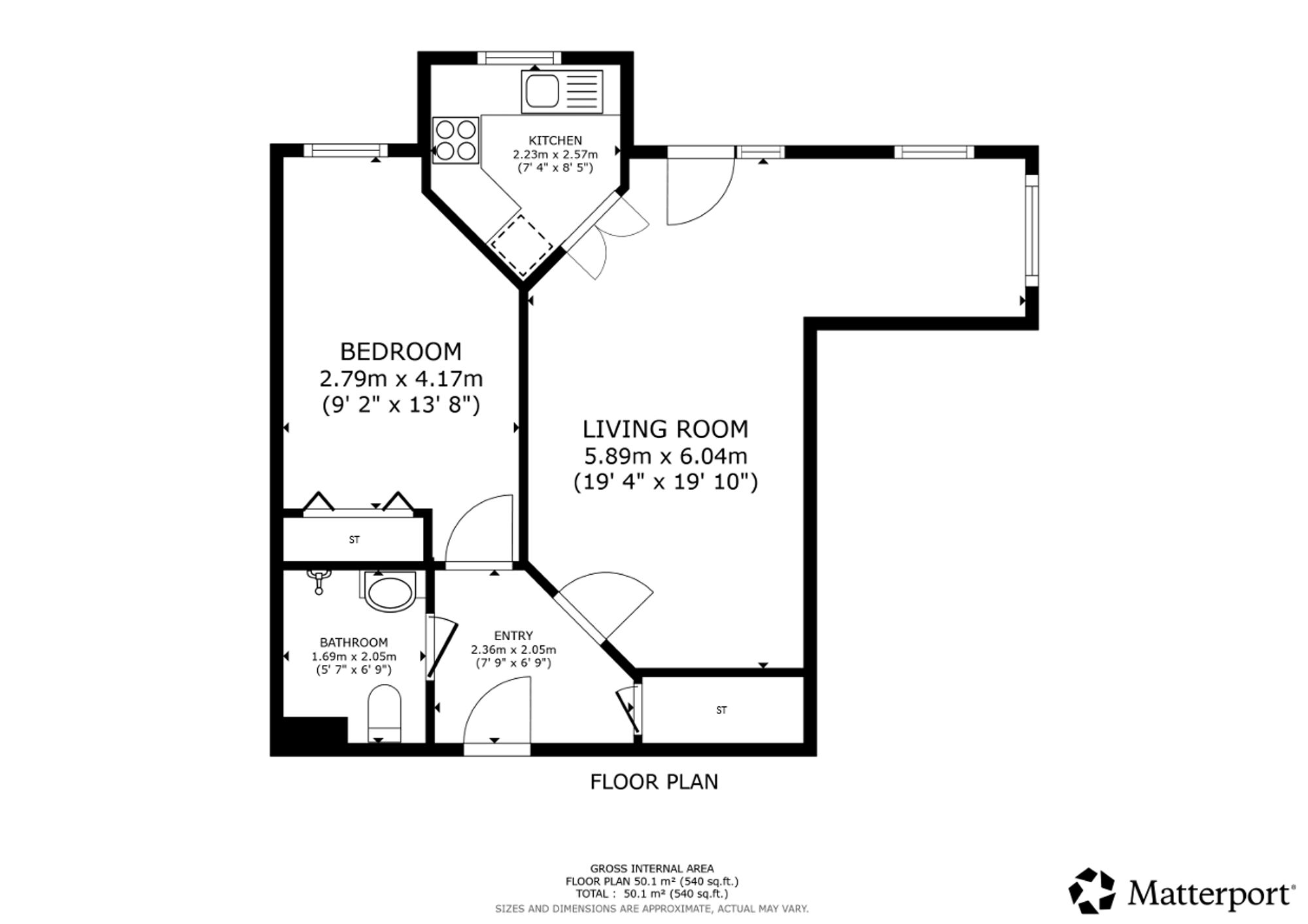 Flat 2, Strawhill Court, Glasgow floorplan