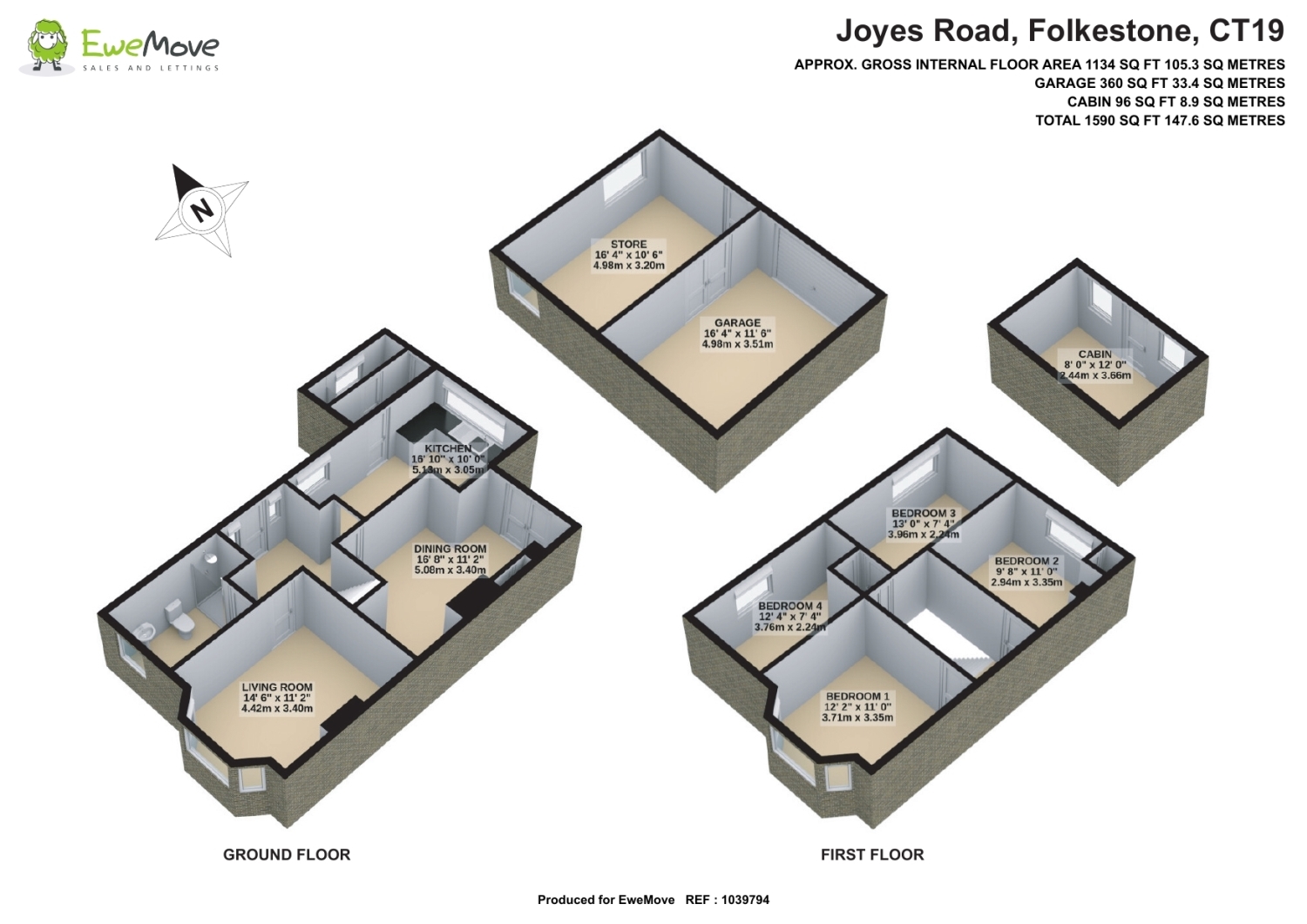 Joyes Road, Folkestone, Kent CT19, 4 bedroom semidetached house for