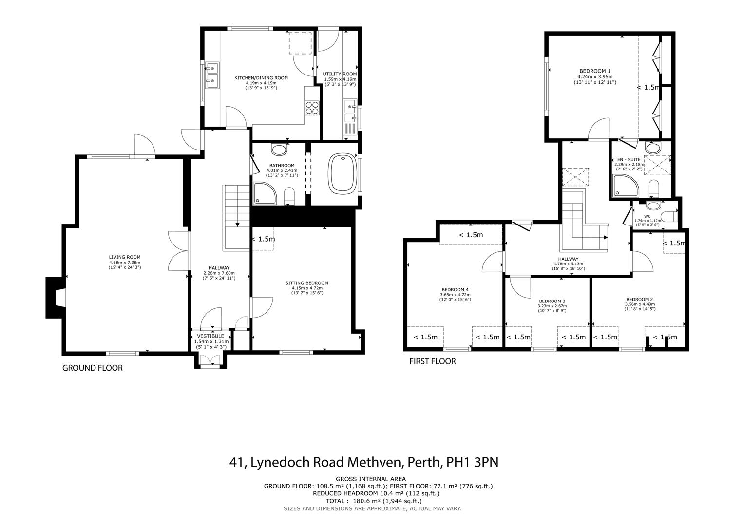 41, Lynedoch Road, Perth floorplan