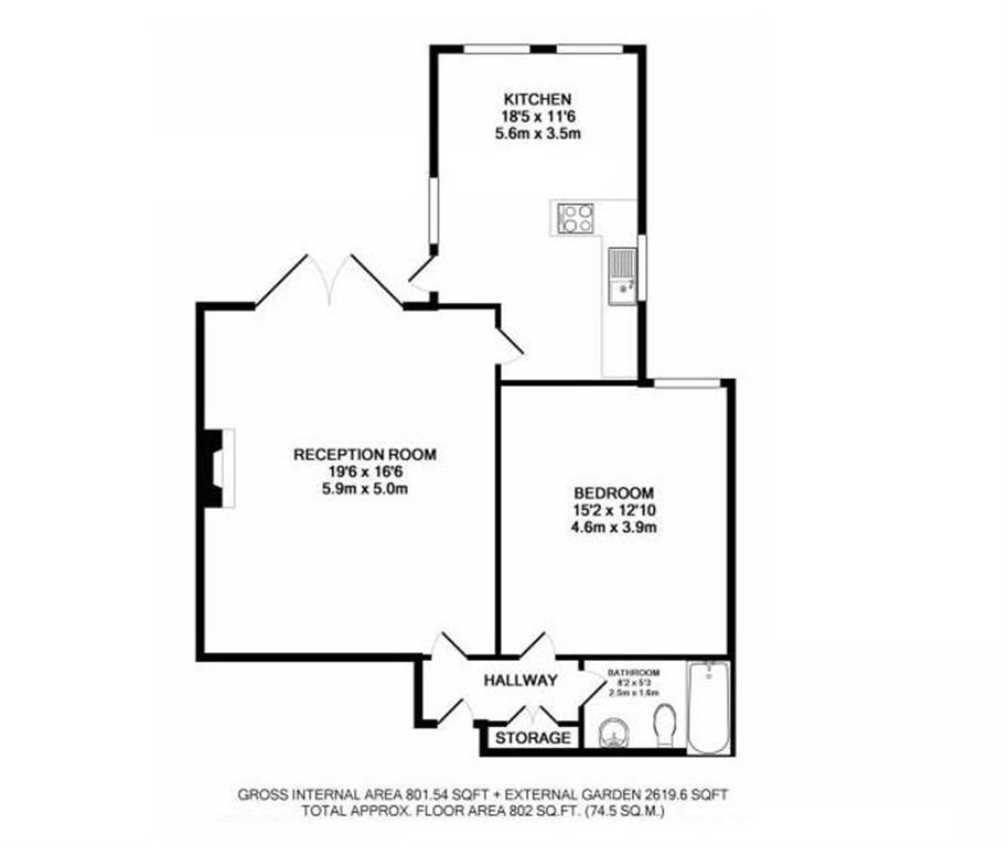 1 Bedrooms Flat to rent in Teignmouth Road, London NW2