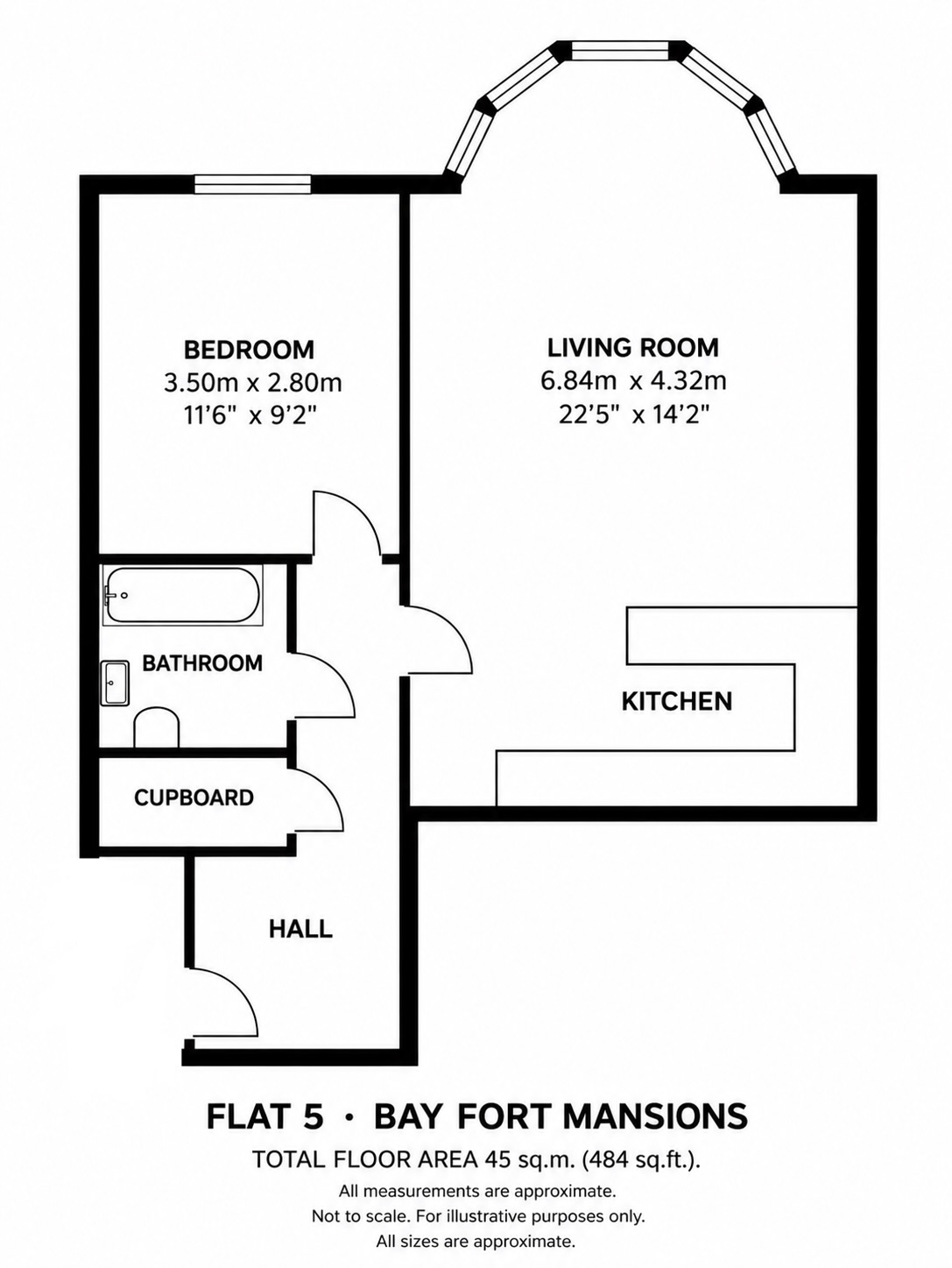 Flat 5, Bay Fort Mansions, Torquay floorplan