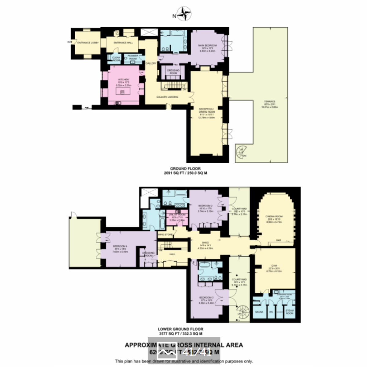 Flat G & LGF Apartment, 5, Connaught Place, London floorplan