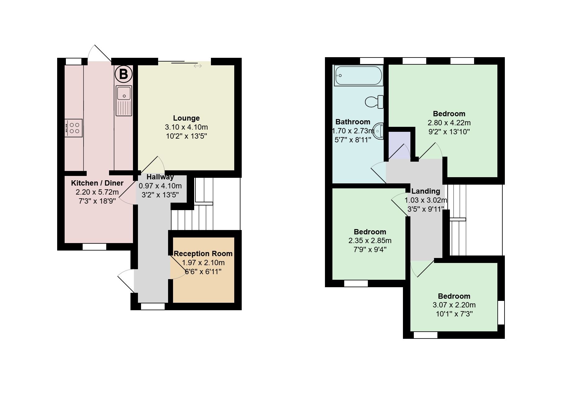 12 Dan-yr-Heol, Bridgend floorplan