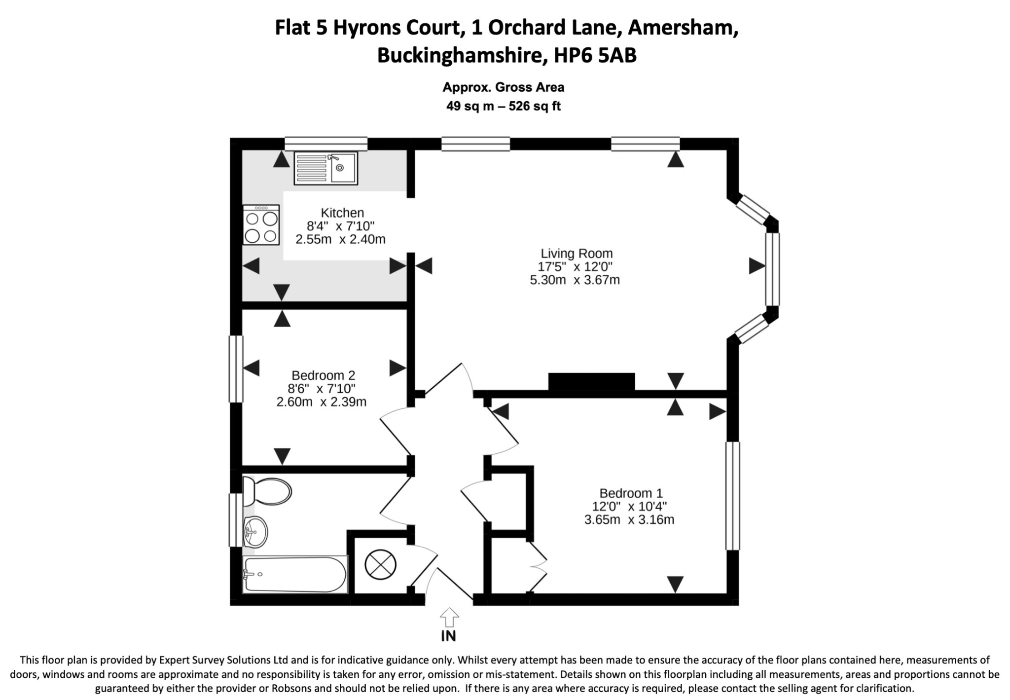 Flat 5 Hyrons Court, 1 Orchard Lane, Amersham floorplan