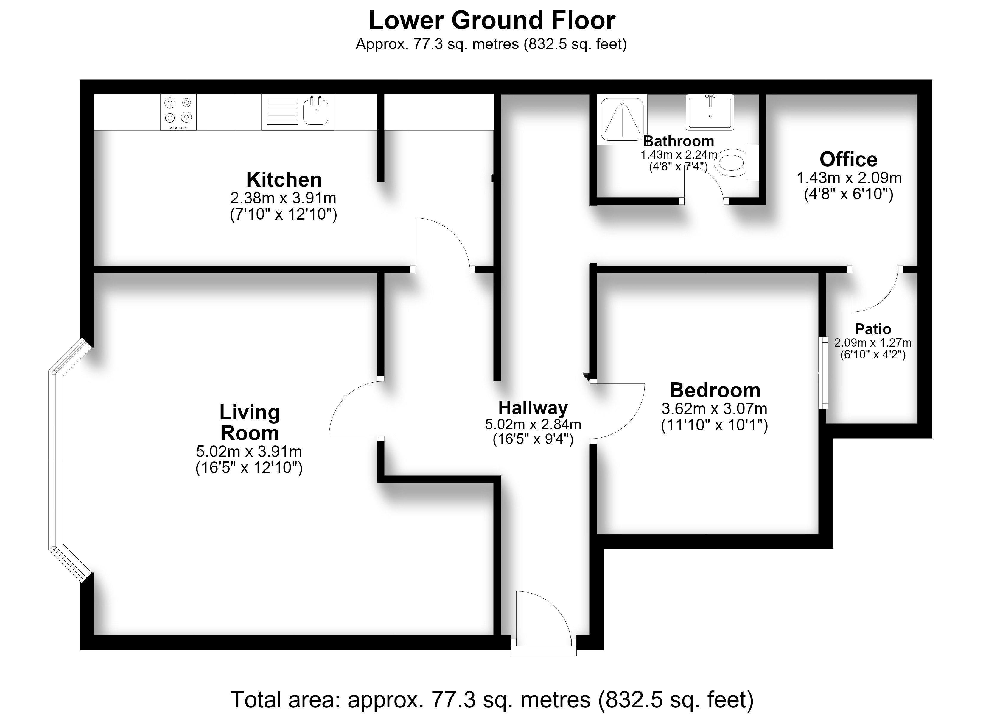 Flat 2, 24, Eaton Place, Brighton floorplan