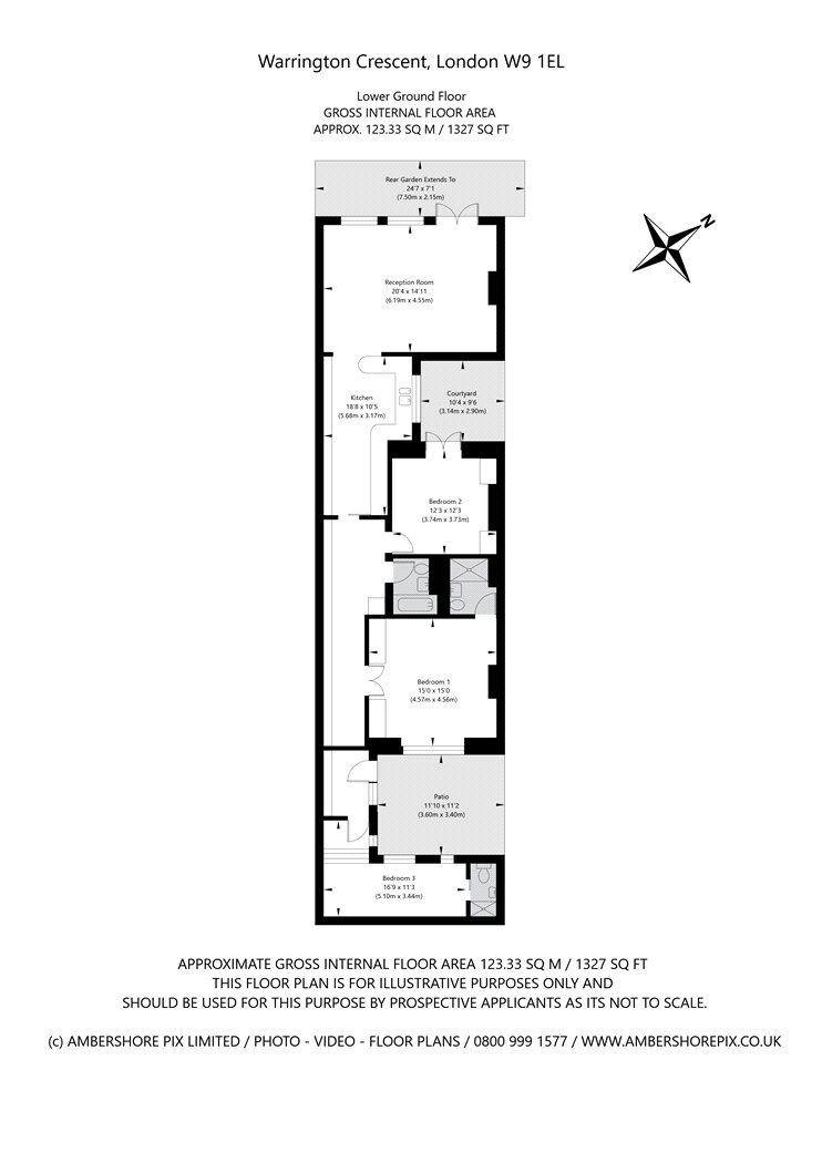 Basement Flat, 4, Warrington Crescent, Maida Vale floorplan