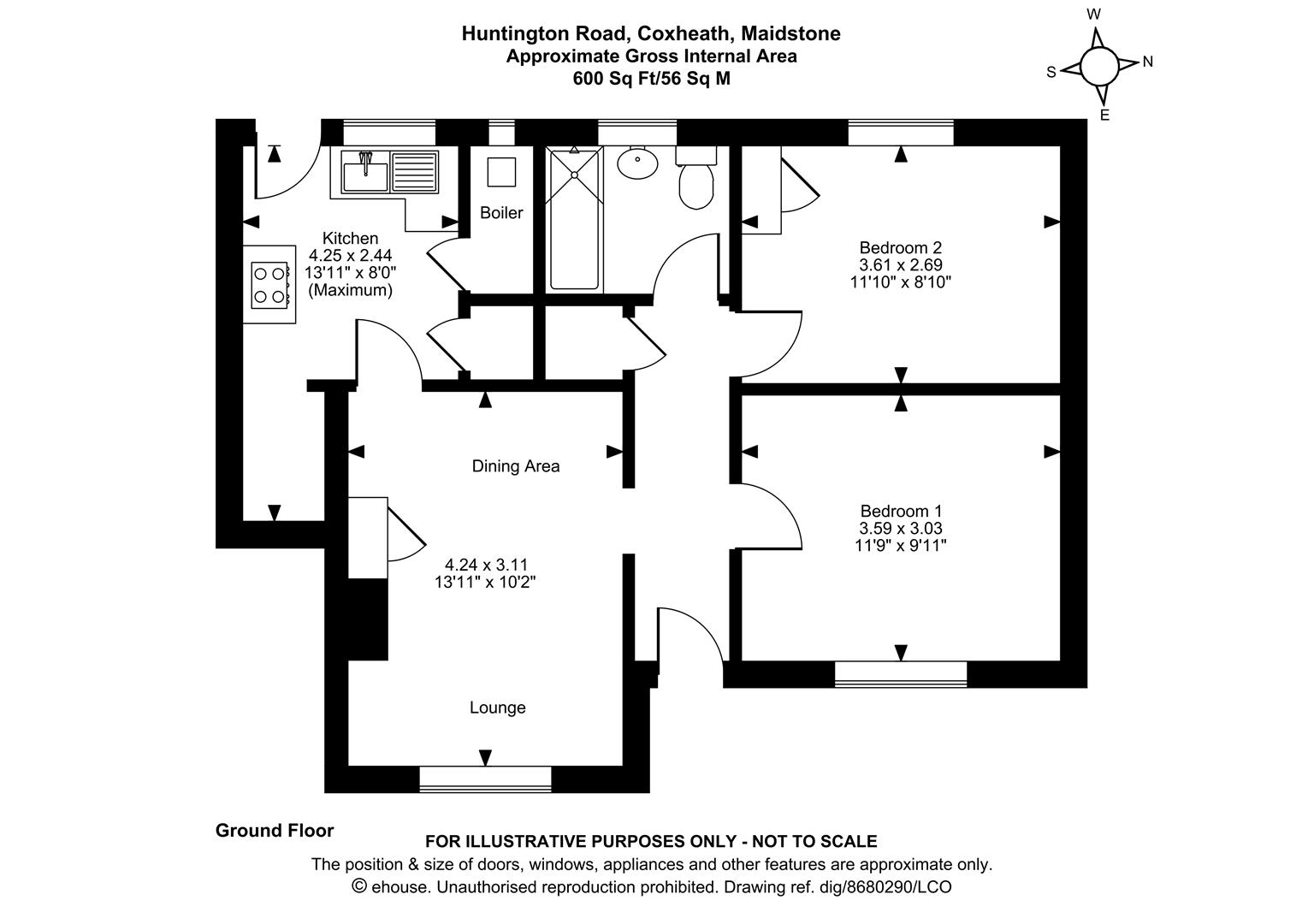 14, Huntington Road, Maidstone floorplan