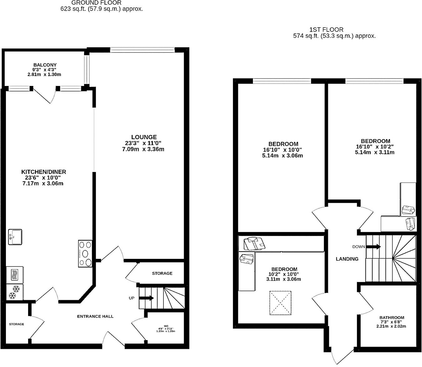 405, Brook Mill, Threadfold Way, Bolton floorplan