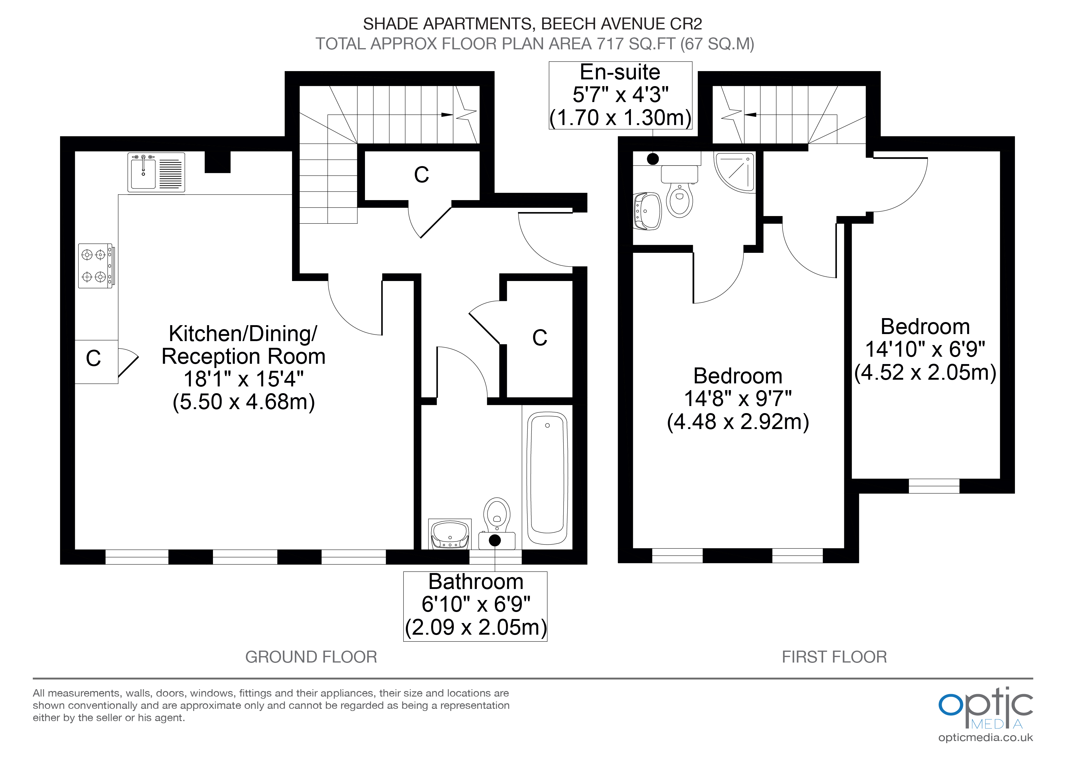 1 Shade apartments, 29, Beech Avenue, Sanderstead floorplan