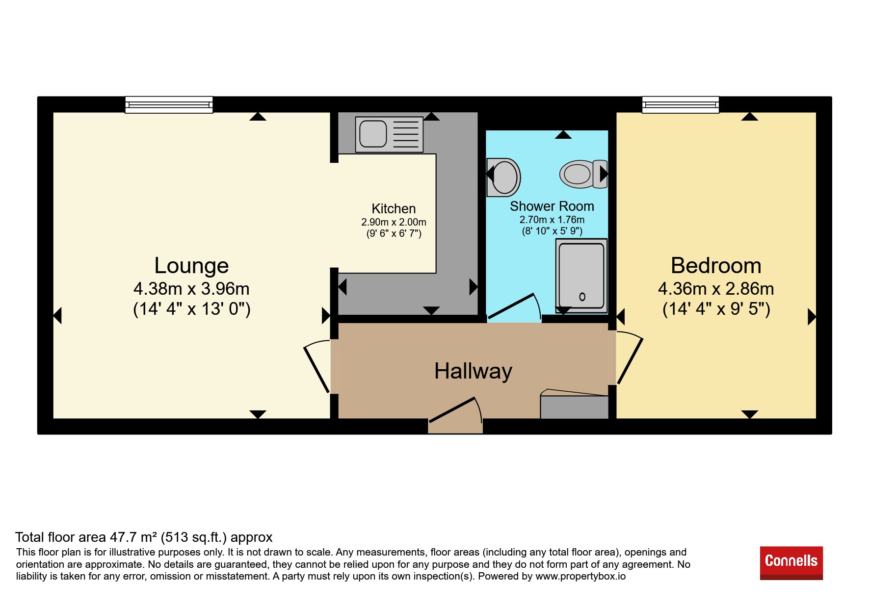 Flat Gd4, San Remo Towers, Sea Road, Bournemouth floorplan