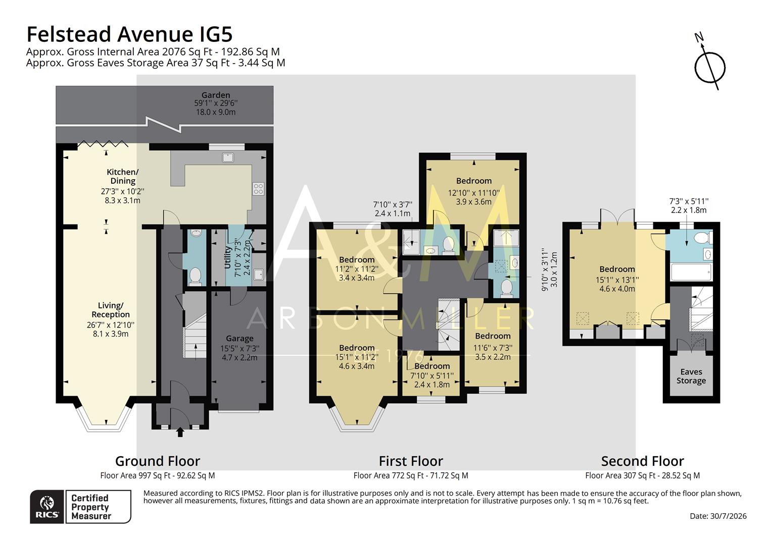 55, Felstead Avenue, Clayhall floorplan