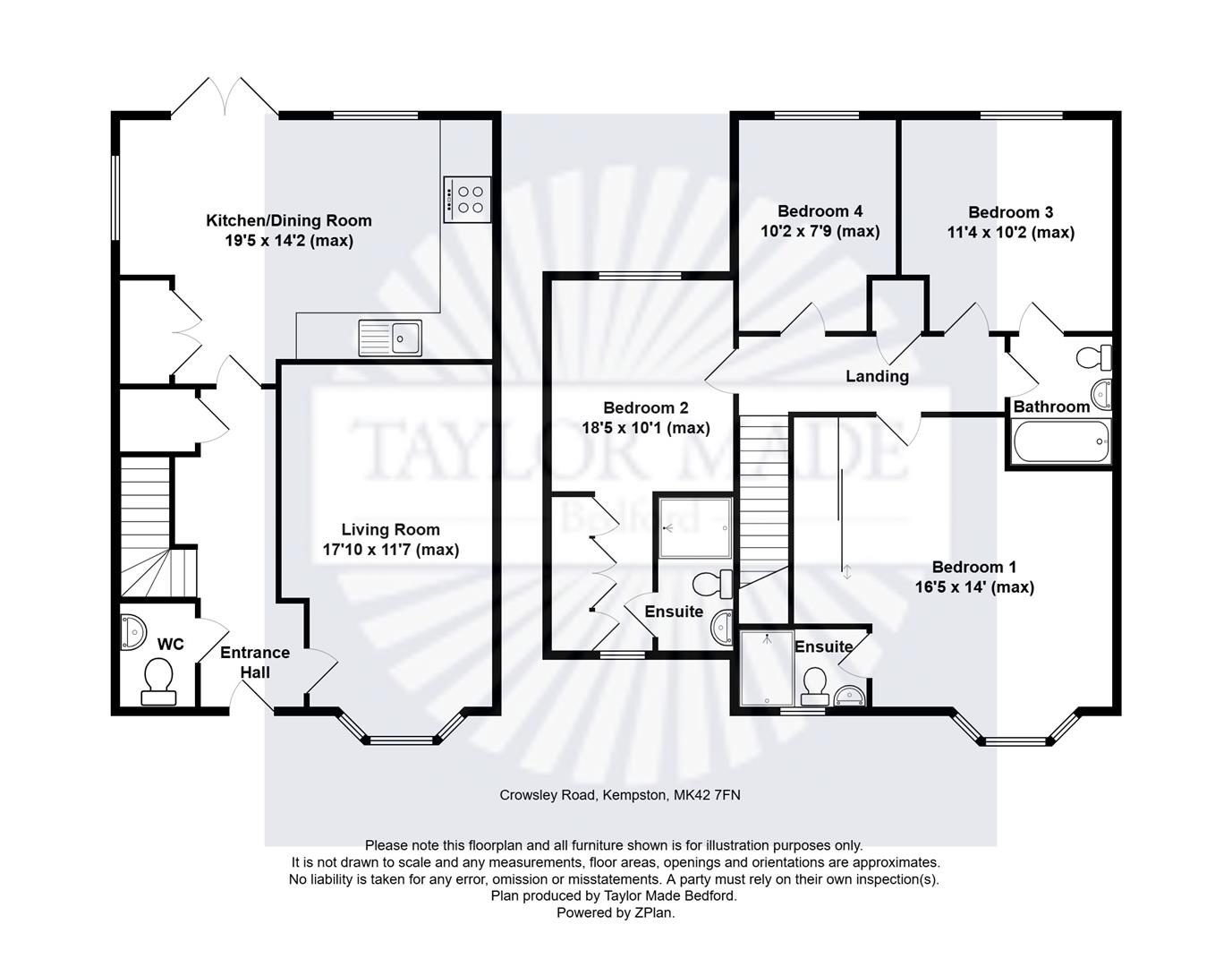 1, Crowsley Road, Bedford floorplan