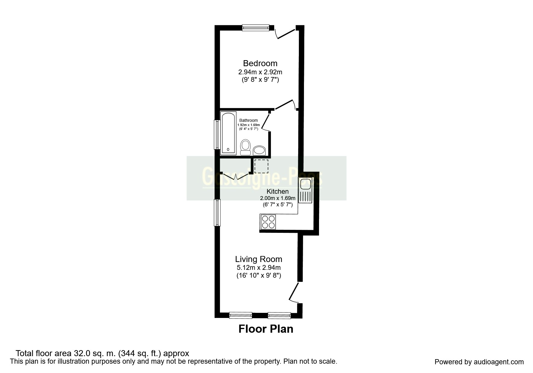 1 Bedrooms Flat to rent in High Path Road, Guildford GU1