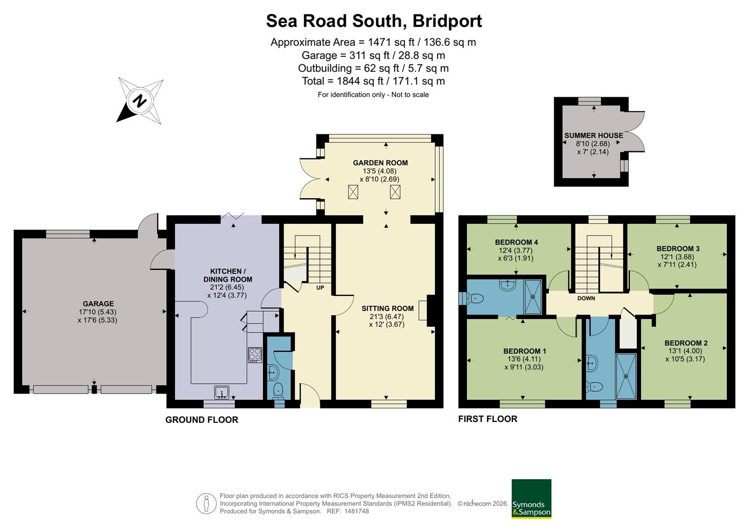 3 Woodhouse Court, Sea Road South, Bridport floorplan