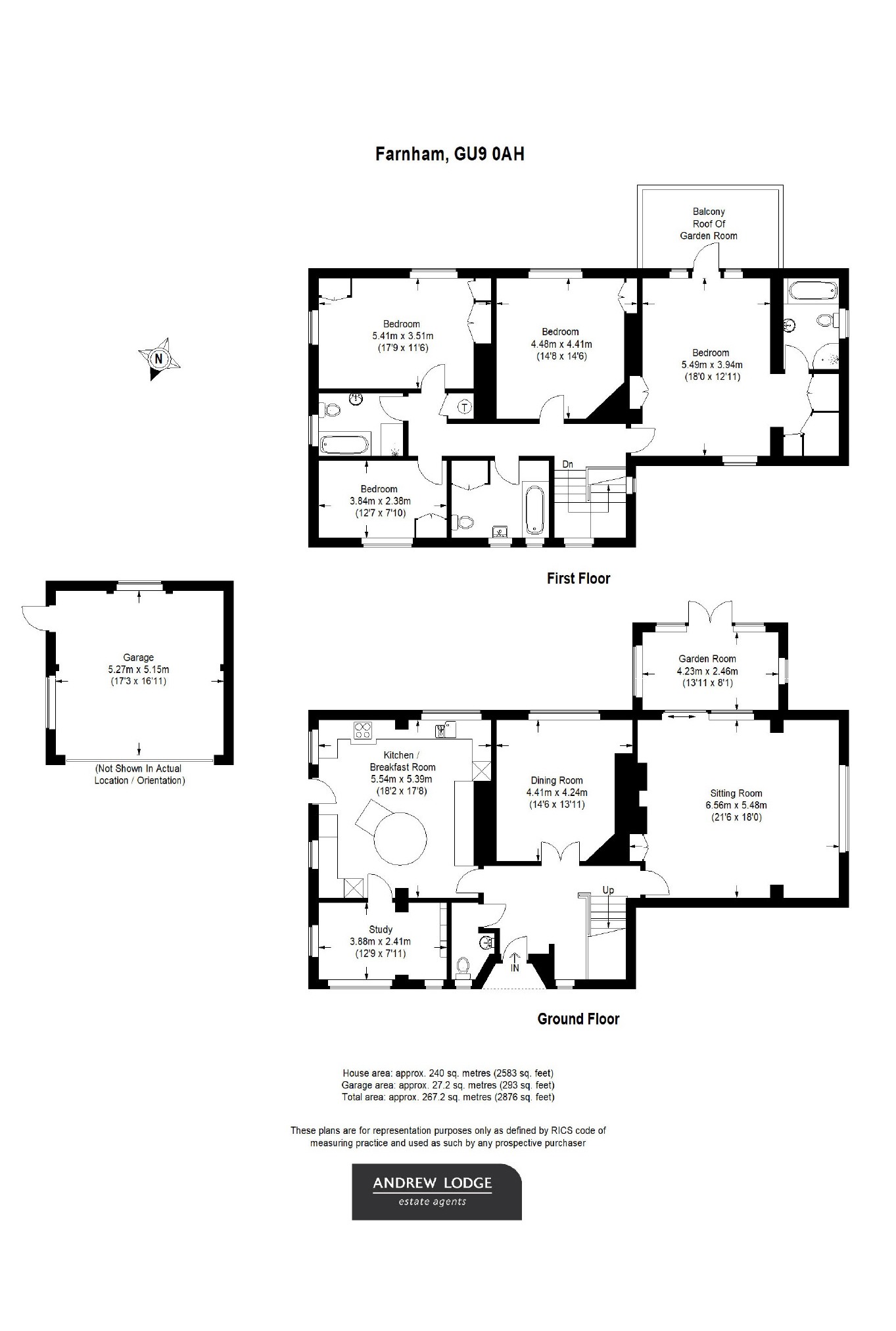 4 Bedrooms Detached house for sale in Old Park Lane, Farnham GU9