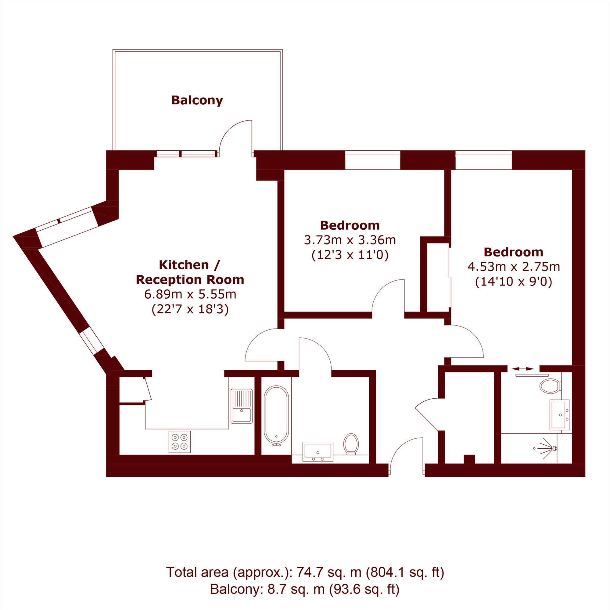 62, John Barker Court 12-14, Brondesbury Park, London floorplan