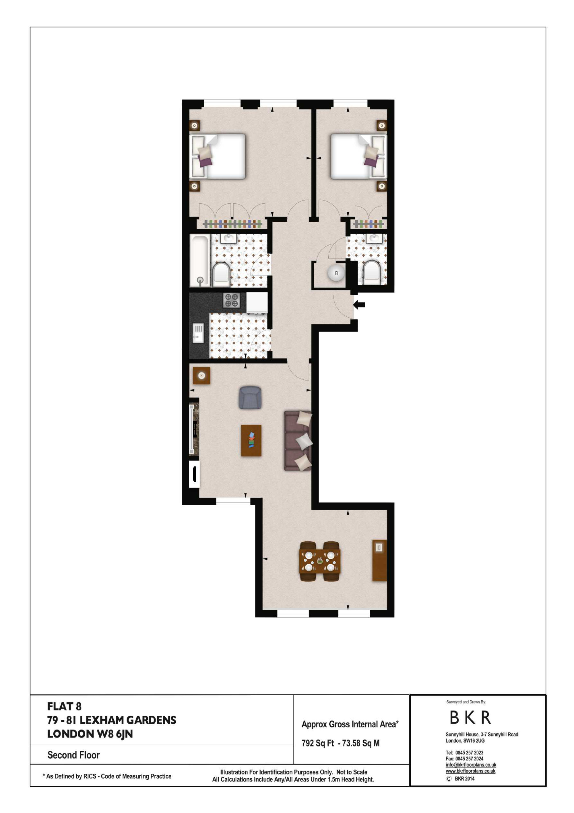 8, Lexham Gardens, London floorplan