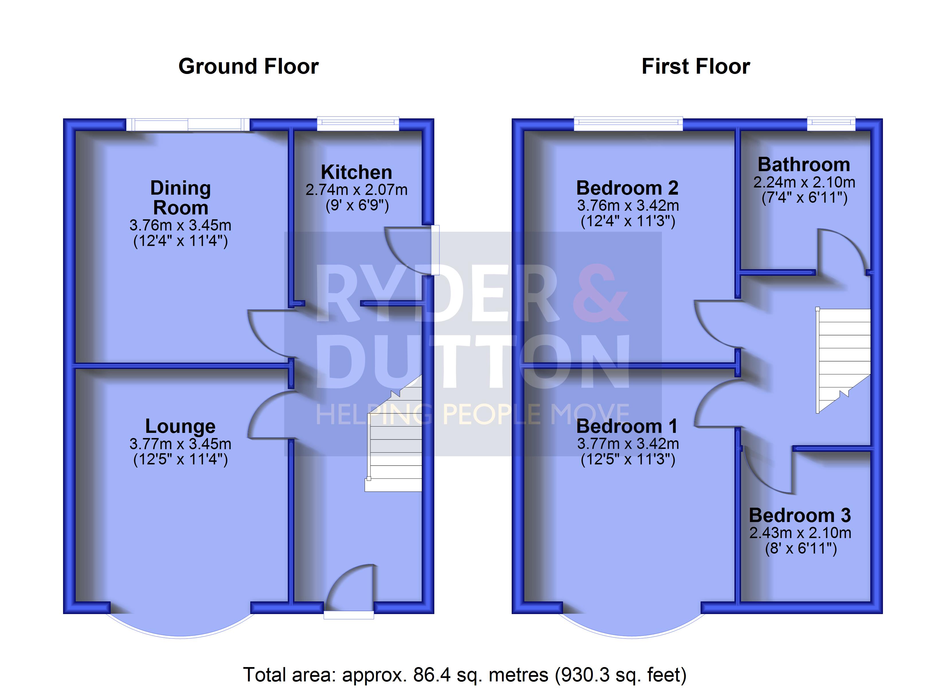 37, Springfield Road, Manchester floorplan