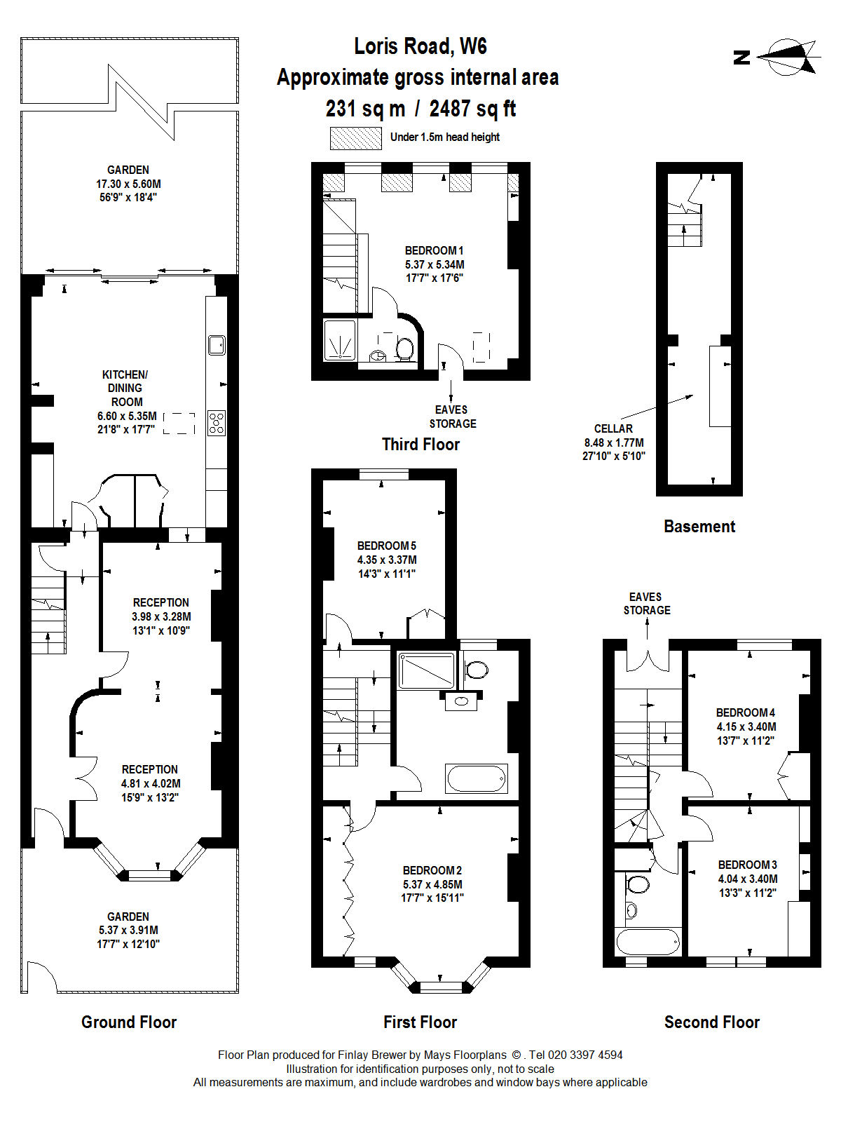 5 Bedrooms Terraced house to rent in Loris Road, London W6
