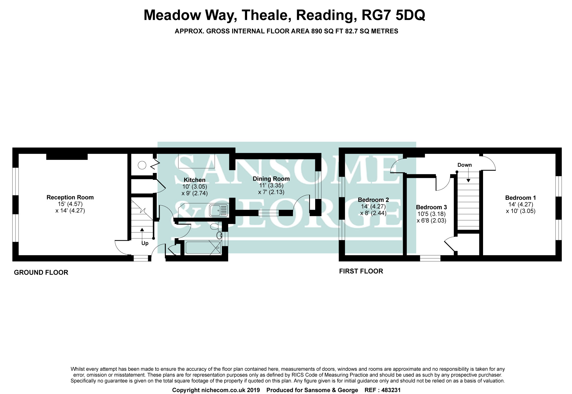 3 Bedrooms Semi-detached house for sale in Meadow Way, Theale, Reading, Berkshire RG7