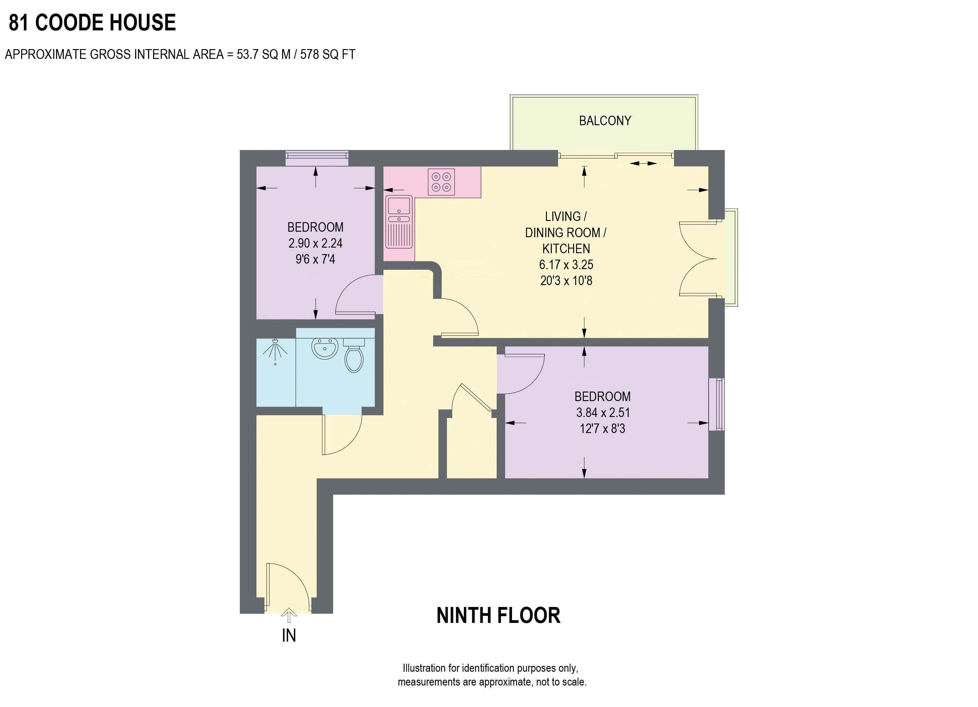 Apartment 81 Coode House, Millsands, Sheffield floorplan