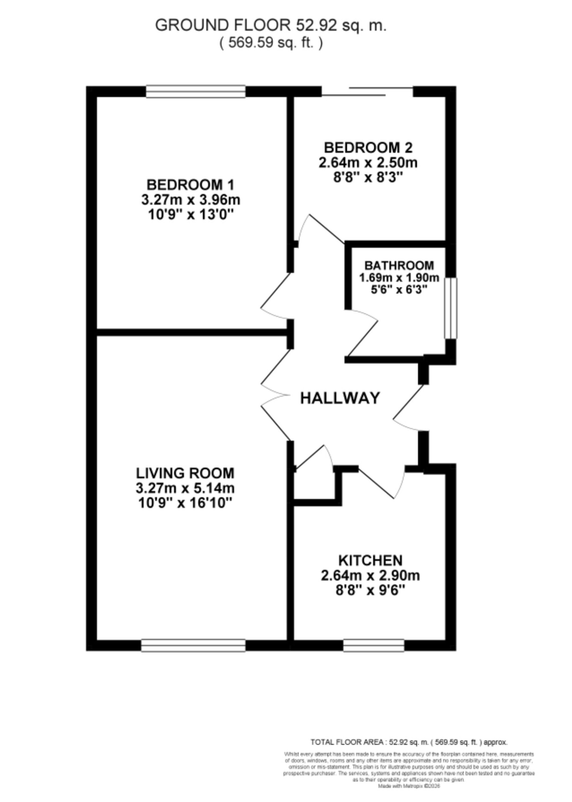 33, Windsor Drive, Market Drayton, TF9 floorplan
