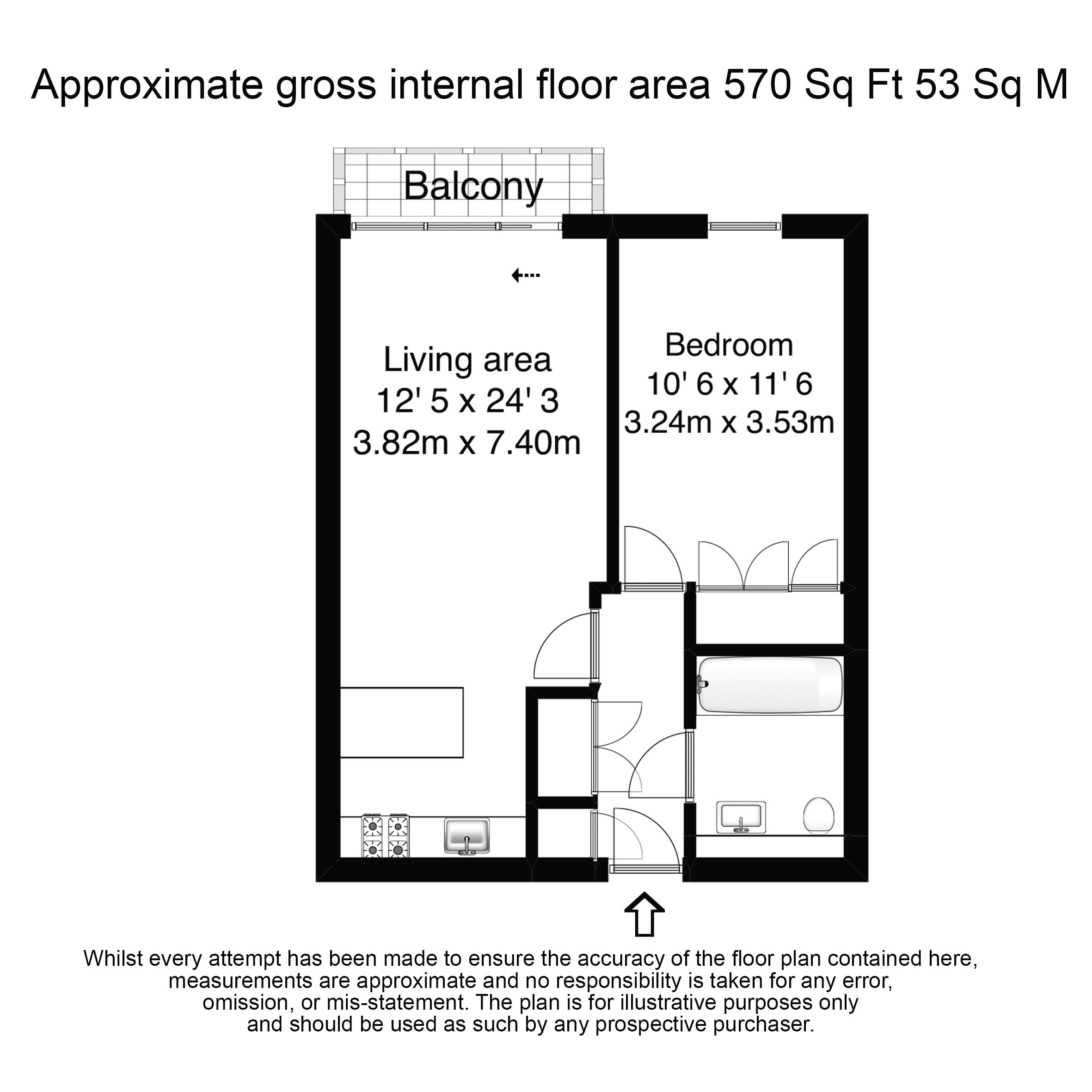 1 Bedrooms Flat to rent in The Heart, Walton-On-Thames KT12