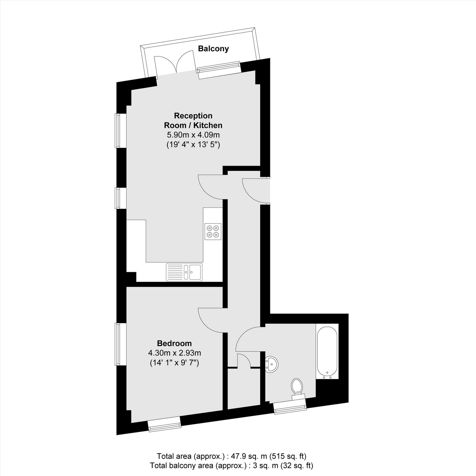 25 Osbury Court, 1, Shaftesbury Avenue, Harrow floorplan
