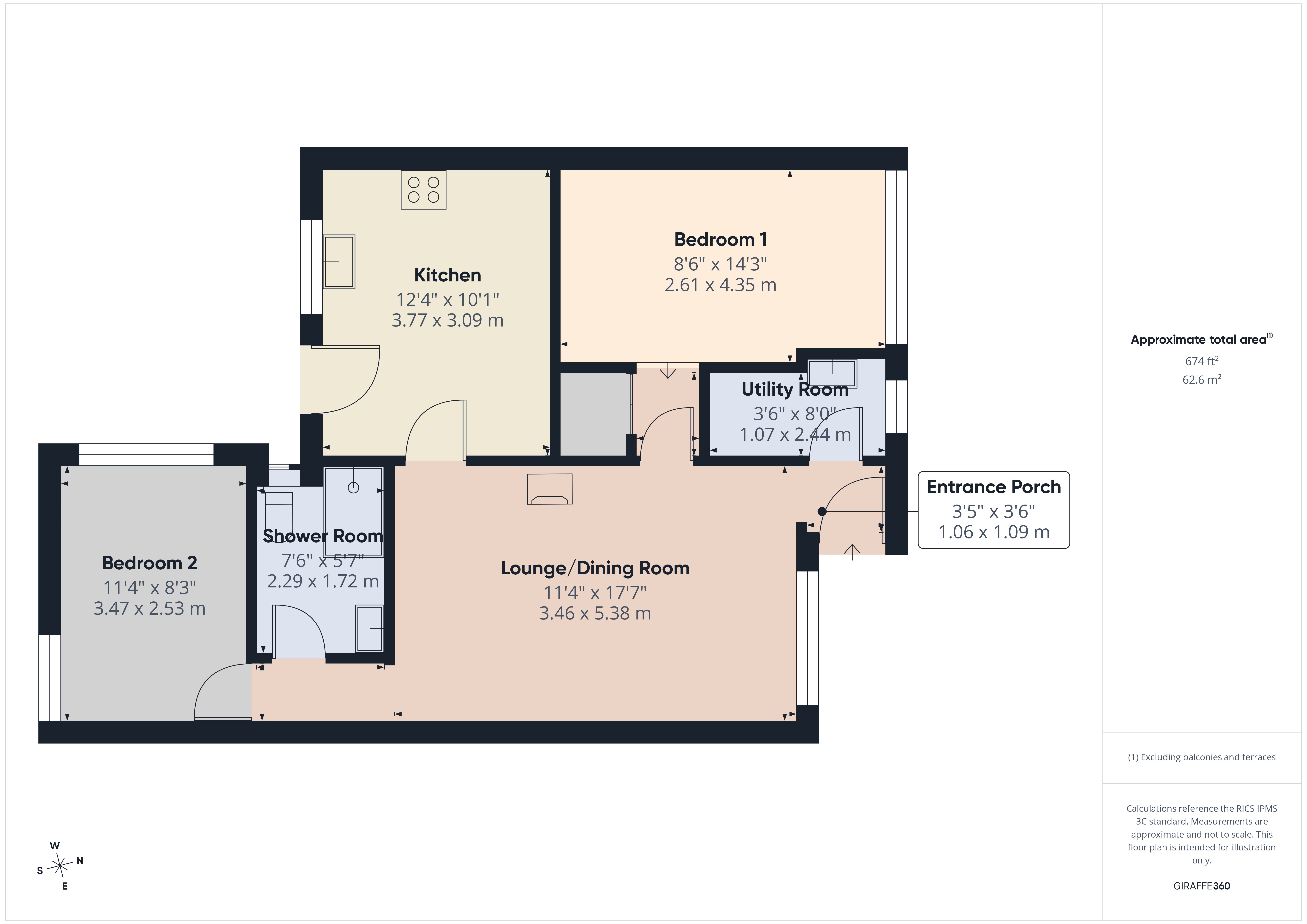 6, Long-a-Row Close, Bude floorplan