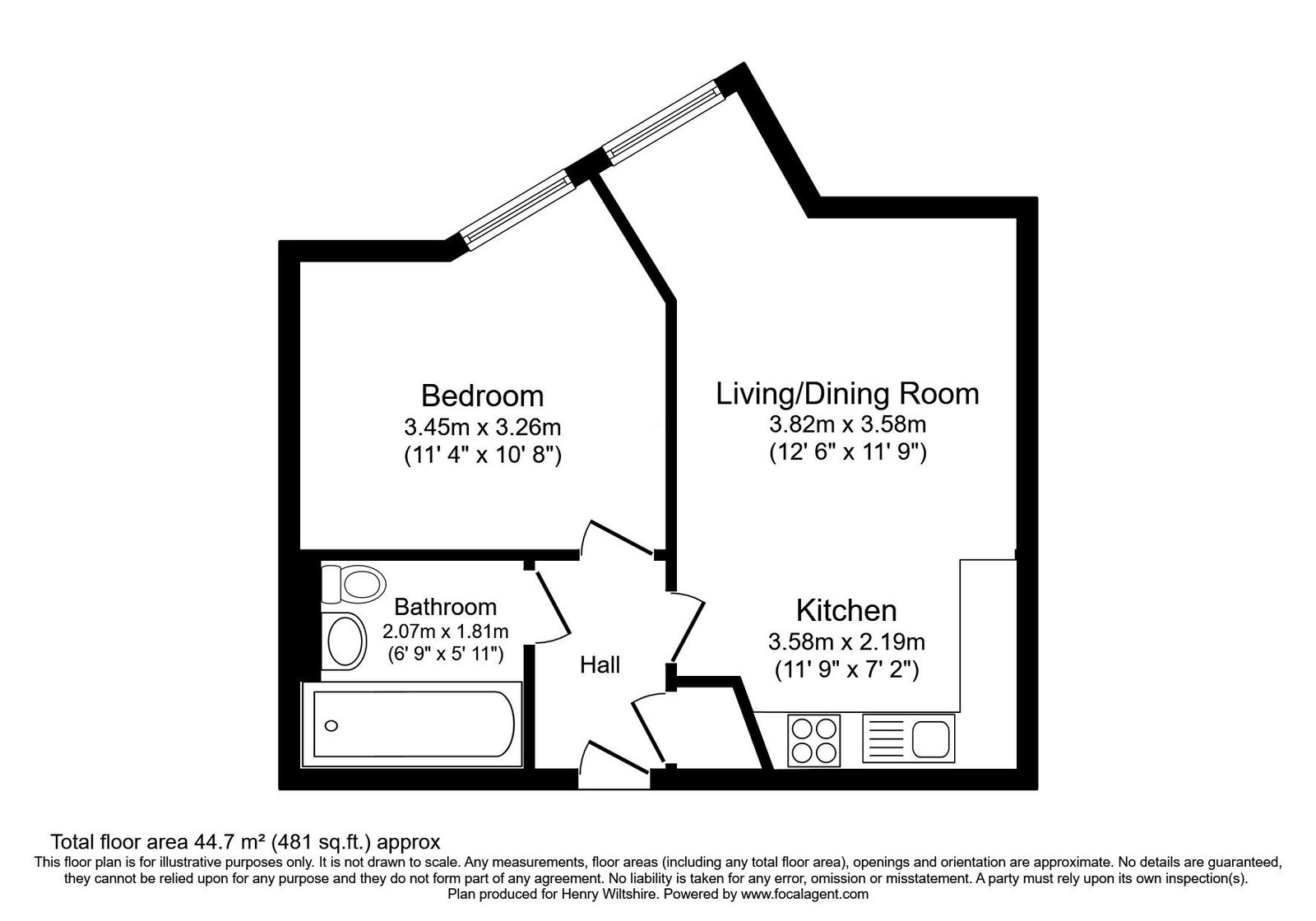 Apartment 1, 20 Southern Street, Manchester floorplan