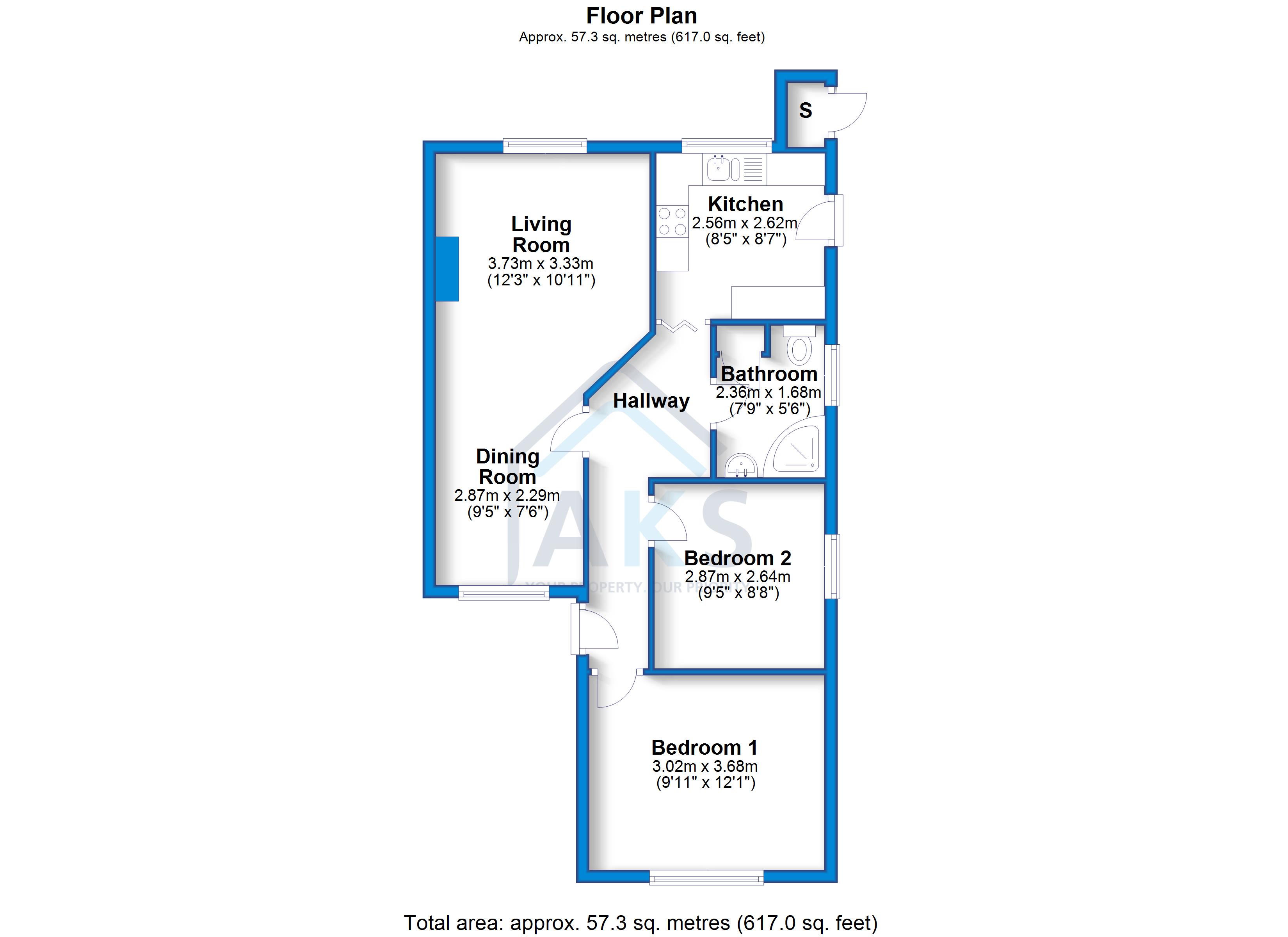 2 Bedrooms Semi-detached bungalow for sale in Tresillian Close, Darley Abbey, Derby DE22