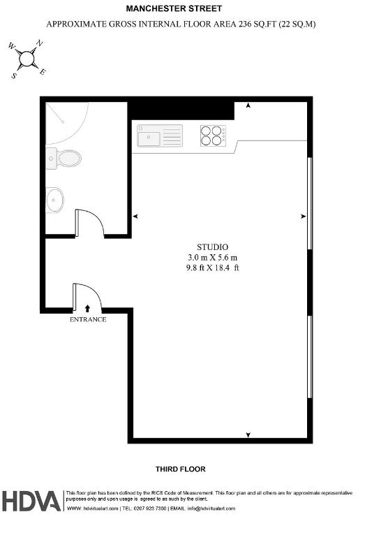 0 Bedrooms Studio to rent in Manchester Street, London W1U