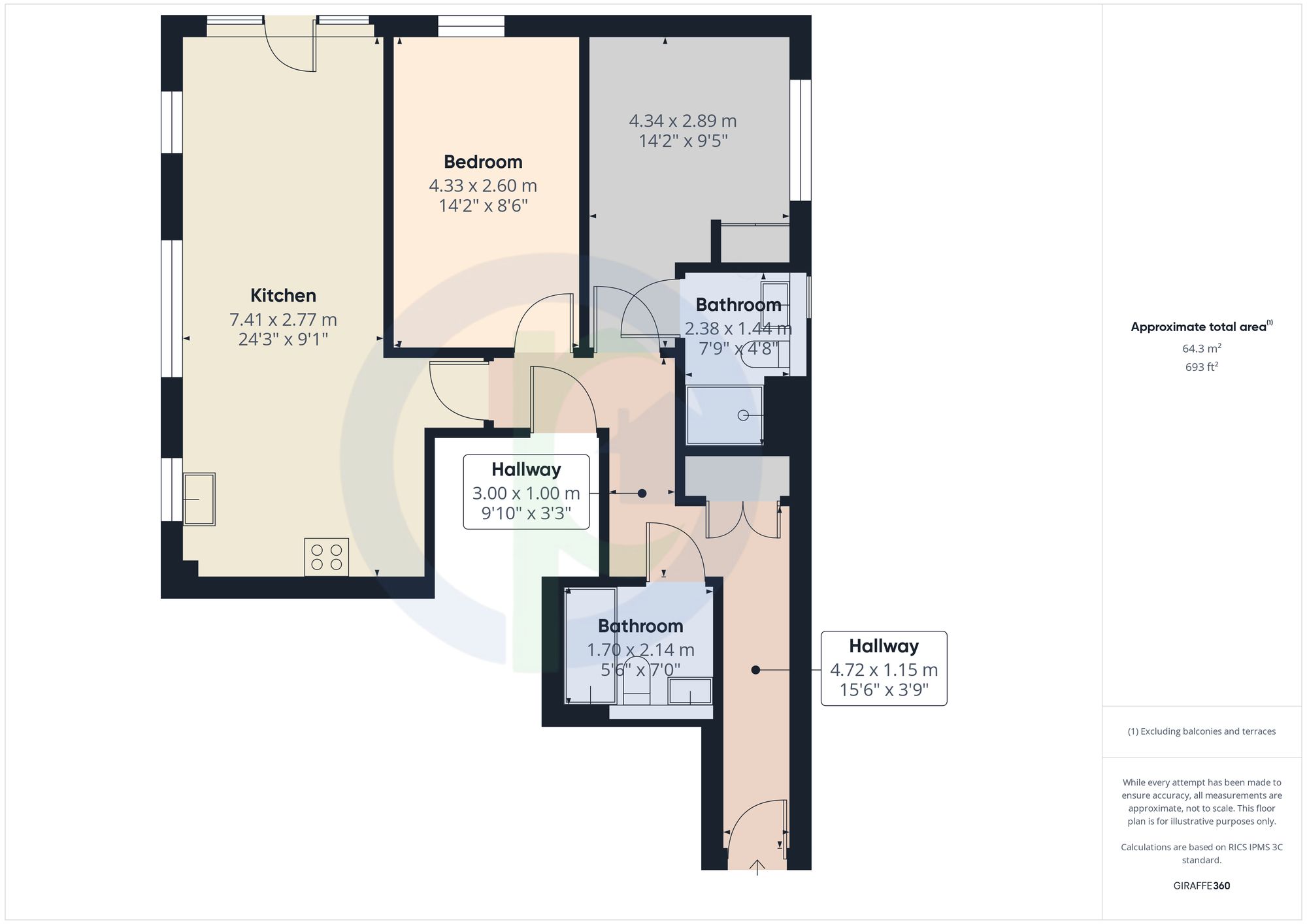 Flat 2, Helix Court Hedera Place, Hounslow floorplan