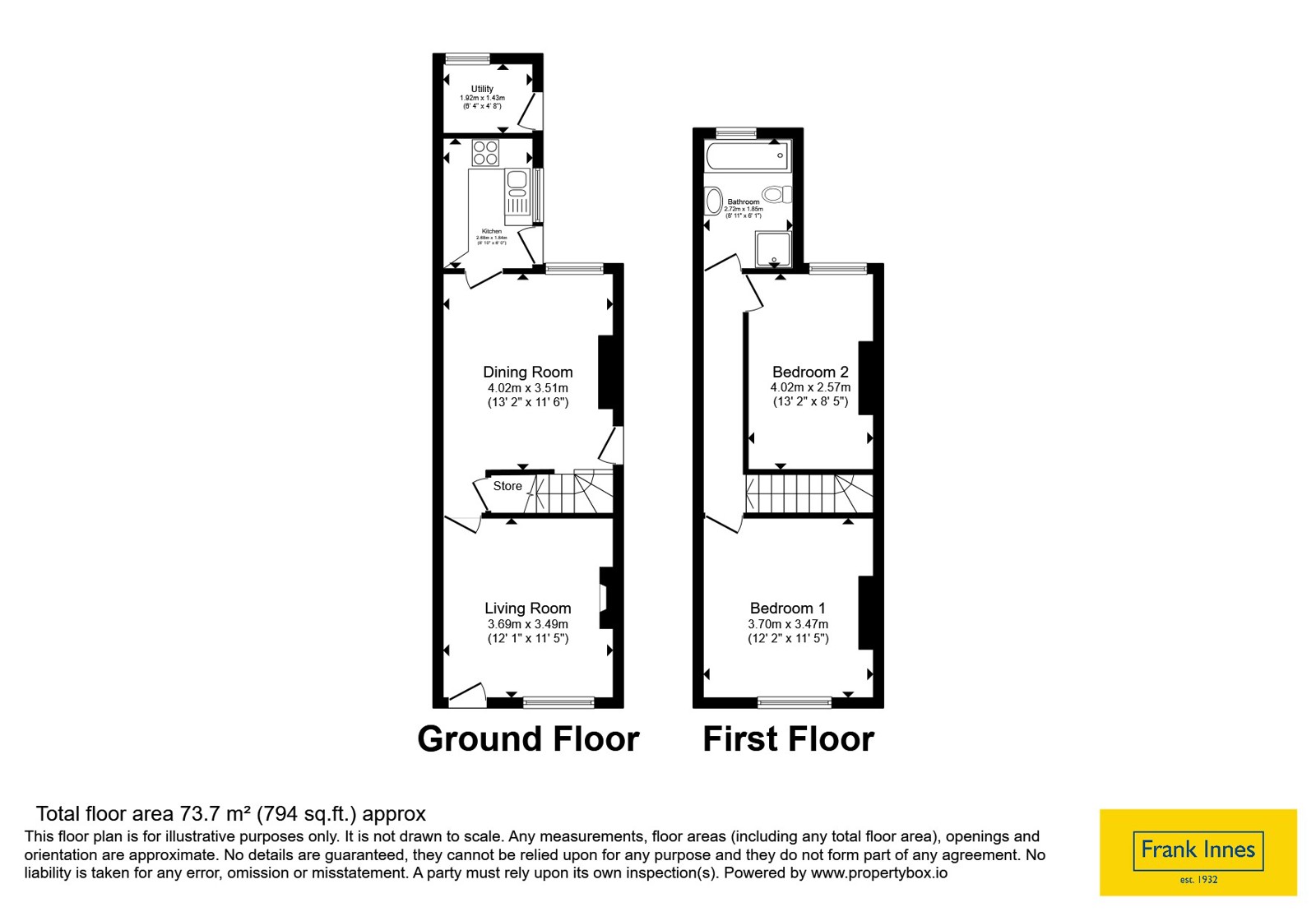 144, Awsworth Road, Derbyshire floorplan