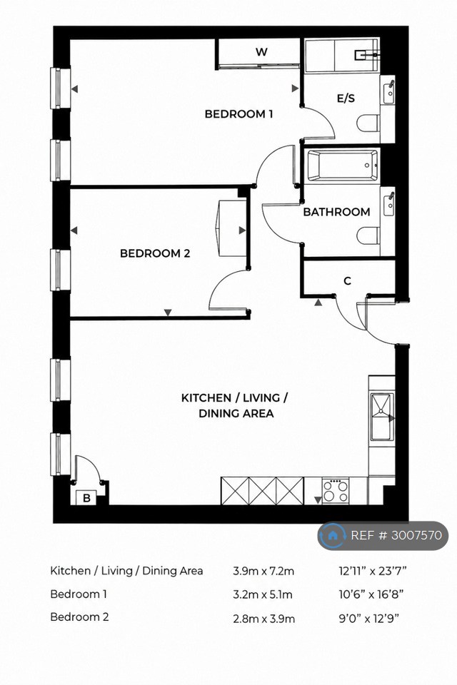 Peirce House, Patricia Close Wellesley, Aldershot floorplan