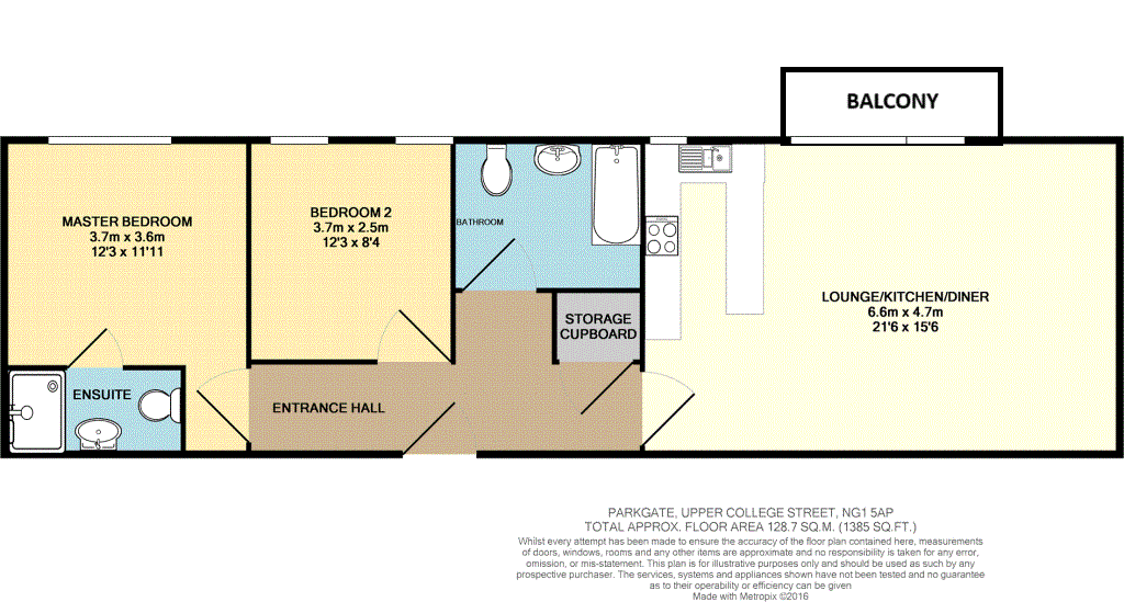 Apartment 118, Parkgate,, Upper College Street, Nottinghamshire floorplan