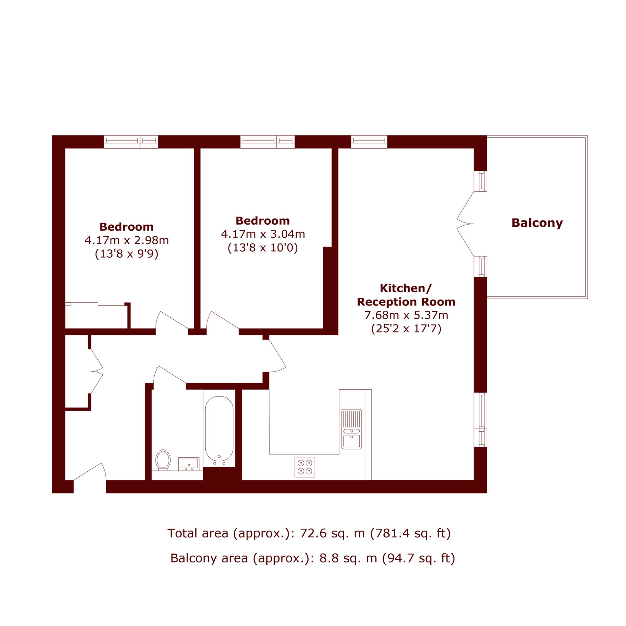 18 Avonview Apartments, 8, Monarch Square, London floorplan