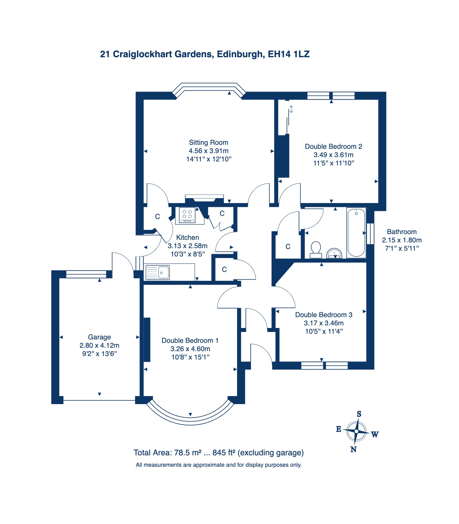 21, Craiglockhart Gardens, Edinburgh floorplan