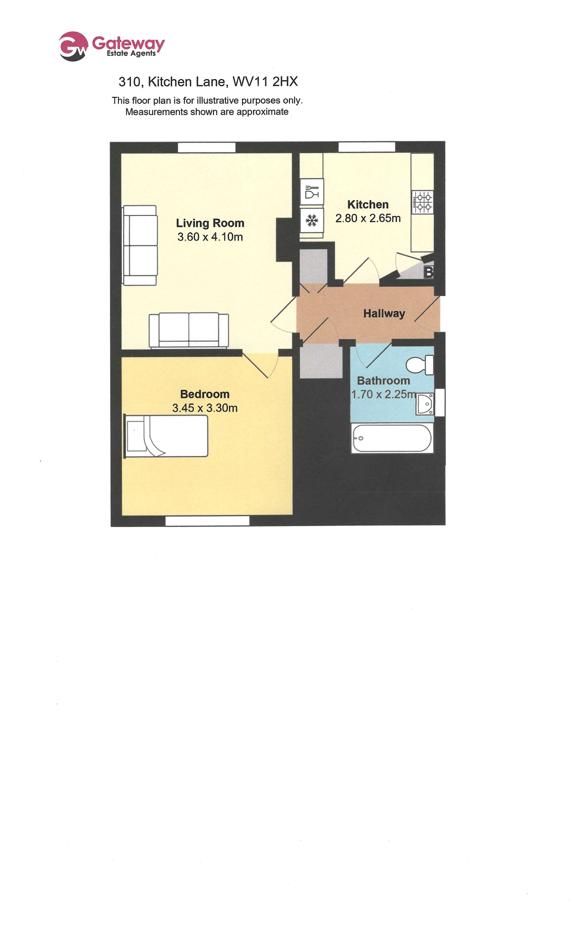 310, Kitchen Lane, Wolverhampton floorplan