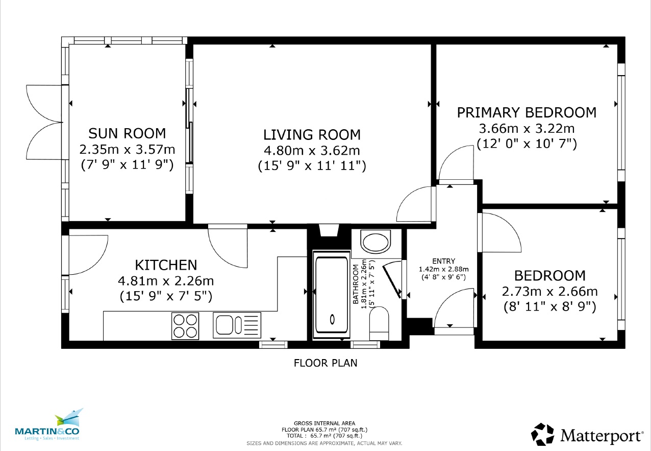 5, St Davids Close, Cheltenham, Glos floorplan