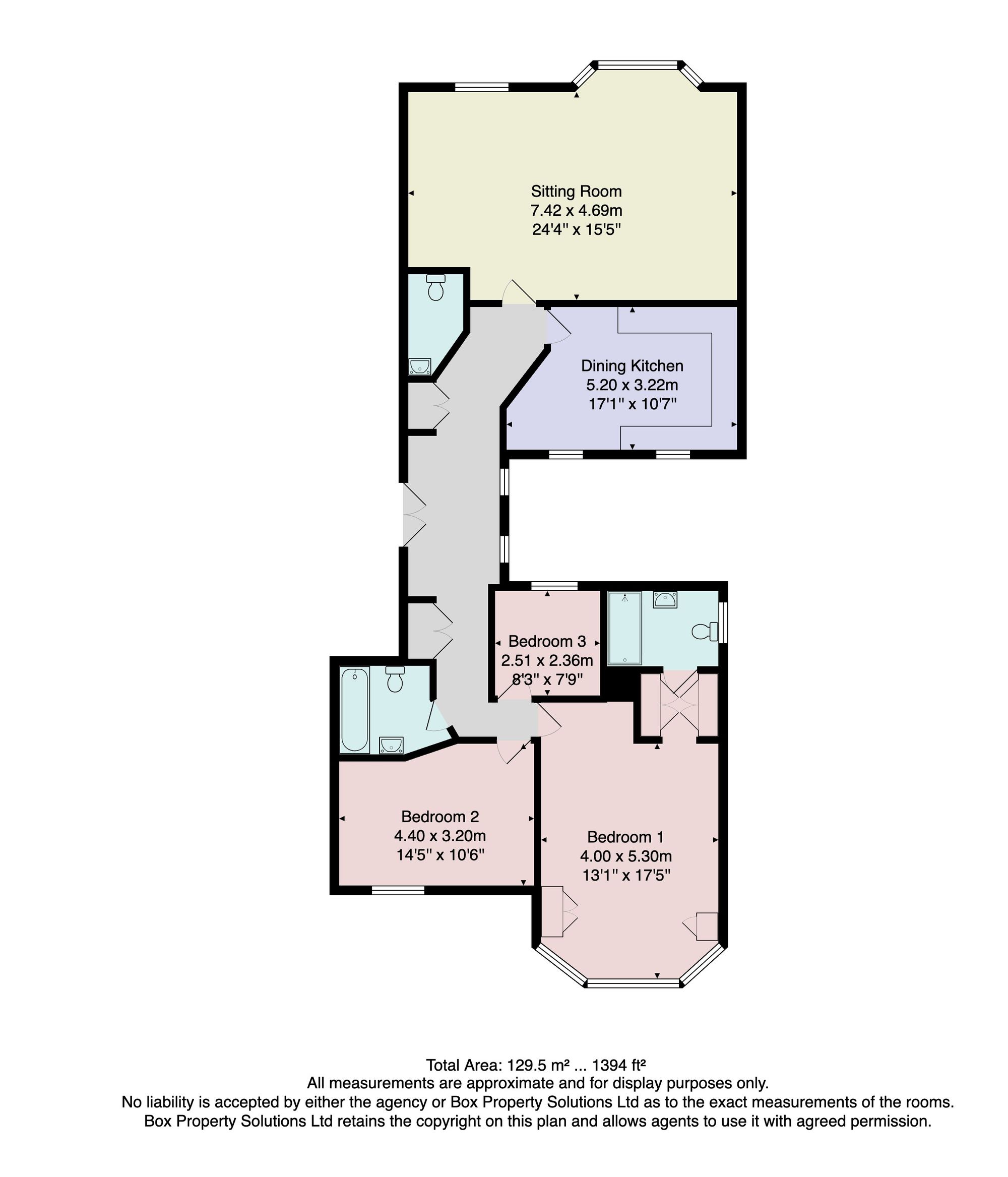 Flat 1, Brackenwood 58a Kent Road, Harrogate floorplan