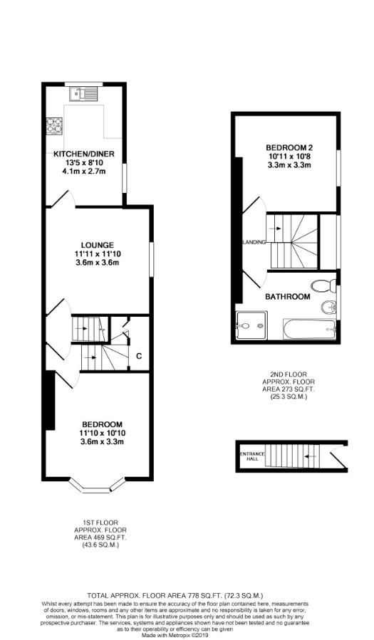 2 Bedrooms Maisonette for sale in De La Warr Road, East Grinstead RH19