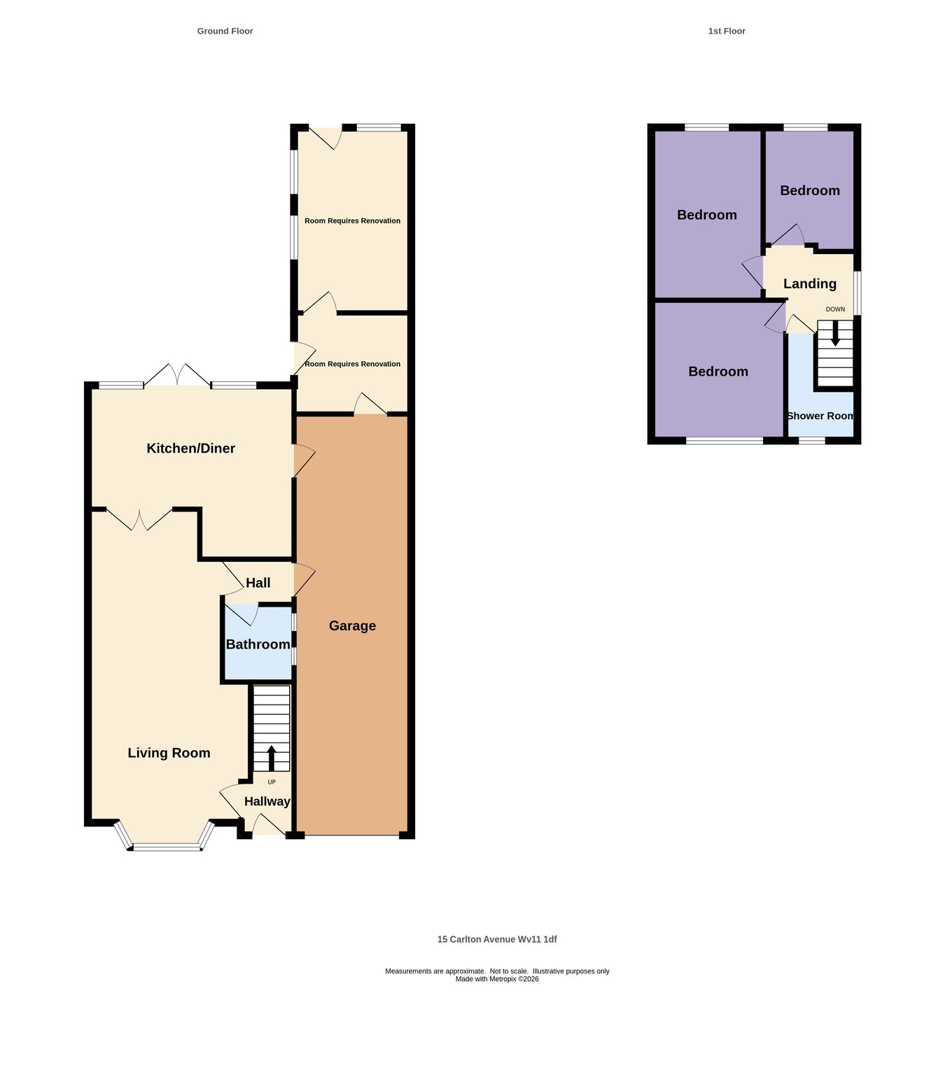 15, Carlton Avenue, Wolverhampton floorplan