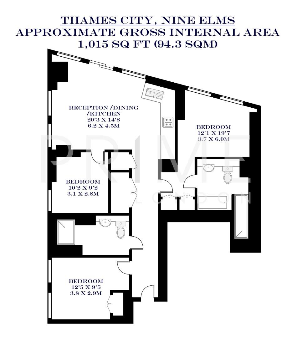 A1905, One Thames City, Nine Elms floorplan